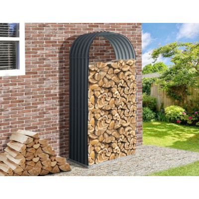 SUN OVÁL Drevník 103 x 40 x 200 cm