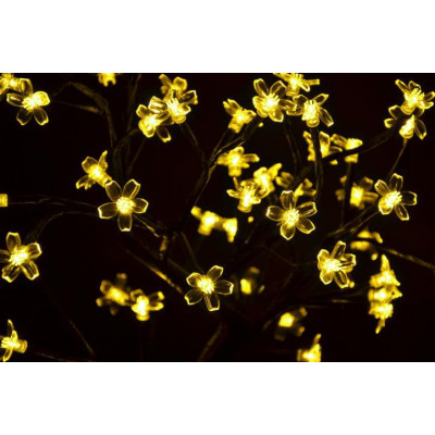 NEXOS Osvetlenie LED strom s kvietkami, teplá biela