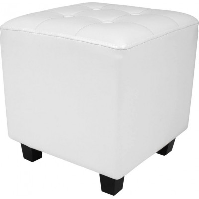 MIADOMODO kreslo Chesterfield s taburetom - biela