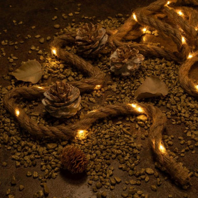 NEXOS LED svetelné dekoračné lano, 25 LED, teplá biela