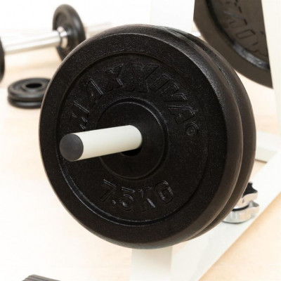 MAXXIVA Sada 2 závažia na činky celkom 15 kg, liatina, čiern