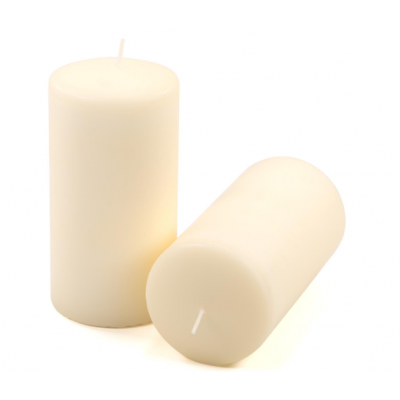Sada stĺpových sviečok, 15 cm, Ø 7,5 cm, krémová, 4 ks