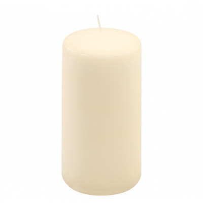 Sada stĺpových sviečok, 15 cm, Ø 7,5 cm, krémová, 4 ks