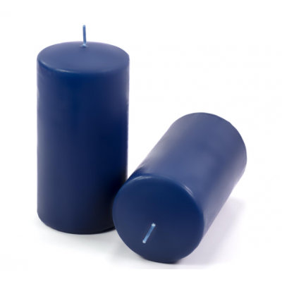 Sada stĺpových sviečok, 15 cm, Ø 7,5 cm, modrá, 4 ks