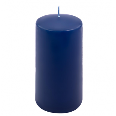 Sada stĺpových sviečok, 15 cm, Ø 7,5 cm, modrá, 4 ks