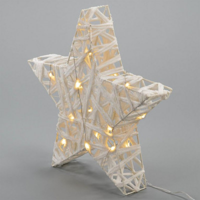 Trblietavá hviezda, teplá biela, 20 LED, Ø 30 cm