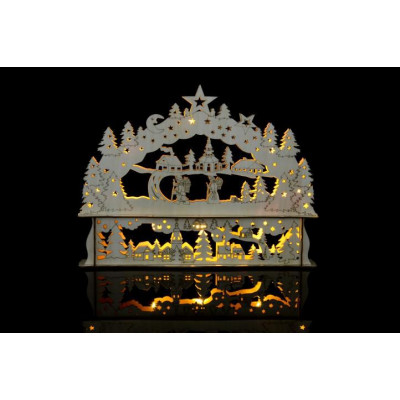 Vianočná dekorácia - vianočná krajina - 10 LED diód