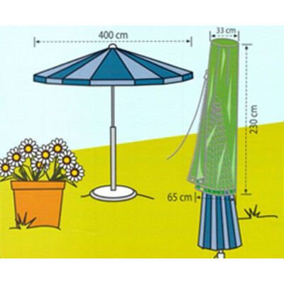 Obal na slnečník s priemerom do 4 m - zelený