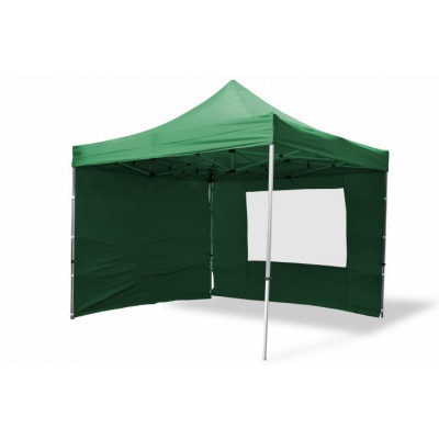 Záhradný párty stan nožnicový PROFI 3x3 m zelený + 4 bočné steny