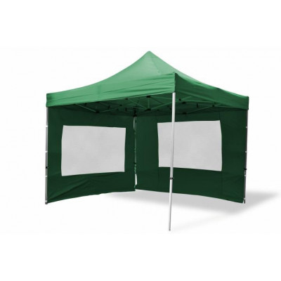 Záhradný párty stan nožnicový PROFI 3x3 m zelený + 4 bočné steny