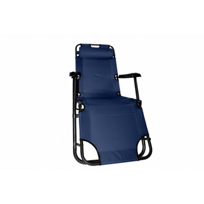 Skladacie záhradné ležadlo - modrá