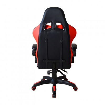 Ergonomická kancelárska stolička s vankúšikmi, čierno-červen