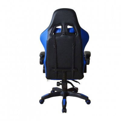 Ergonomická herná stolička s vankúšikmi, modrá