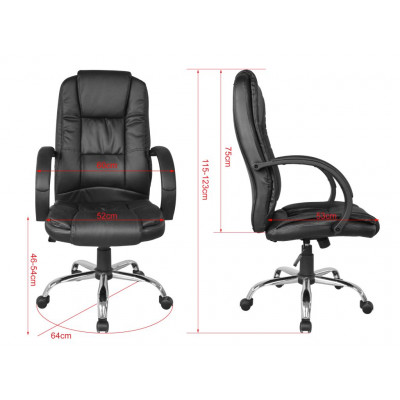 Kancelárska stolička s uzamykacím mechanizmom, čierna