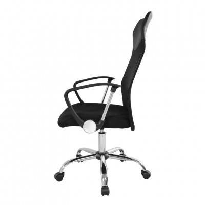 Kancelárska stolička so sieťovaným operadlom, čierna