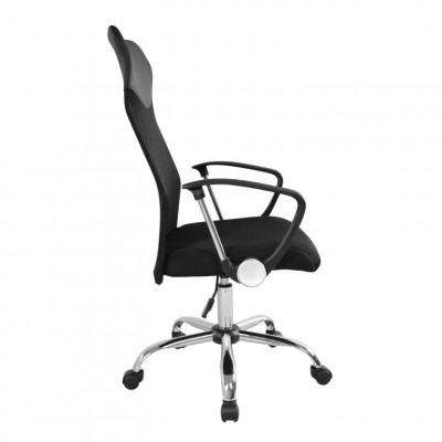 Kancelárska stolička so sieťovaným operadlom, čierna
