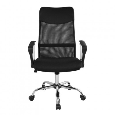 Kancelárska stolička so sieťovaným operadlom, čierna
