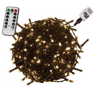 VOLTRONIC Svetielka 20 m, 200 LED, teplá biela, zelený kábel VOLTRONIC Svetielka 20 m, 200 LED, teplá biela, zelený kábel