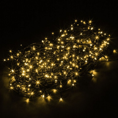 VOLTRONIC Svetielka 20 m, 200 LED, teplá biela, zelený kábel VOLTRONIC Svetielka 20 m, 200 LED, teplá biela, zelený kábel