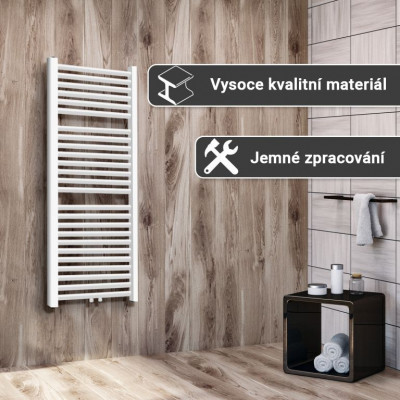 AQUAMARIN Vertikálny kúpeľňový radiátor, 1200 x 600 mm
