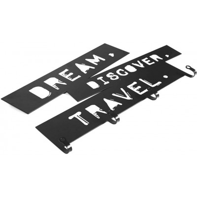 Nástenný vešiak so štyrmi háčikmi, Dream, Discover, Travel