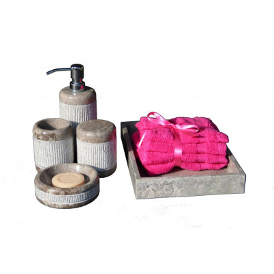 Kamenná kúpeľňová sada Grey