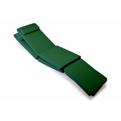 Sada 2x polstrovania na lehátko 188 cm - tmavozelená