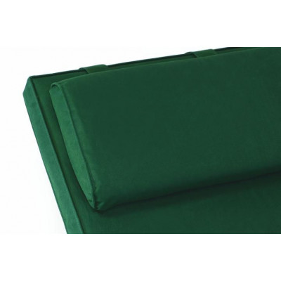 Sada 2x polstrovania na lehátko 188 cm - tmavozelená