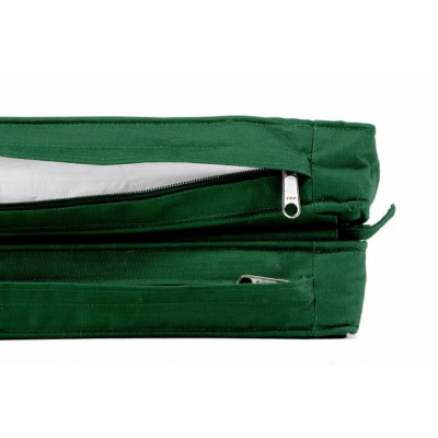 Sada 2x polstrovania na lehátko 188 cm - tmavozelená