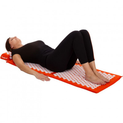 Akupresúrna podložka s vankúšom 130 x 50 cm - svetlomodrá