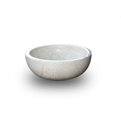 Umývadlo z prírodného kameňa Gemma 501 leštený mramor Ø 45 cm Cream