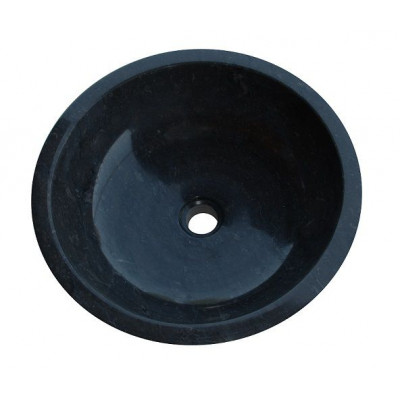 Kamenné umývadlo Gemma 501 leštený mramor Ø40 cm, black