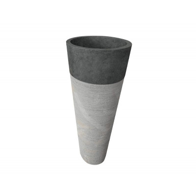 Voľne stojace kamenné umývadlo Pedestal Hammered Black Voľne stojace kamenné umývadlo Pedestal Hammered Black