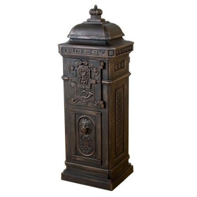 Dekoratívna poštová schránka antik - tmavá mosadz