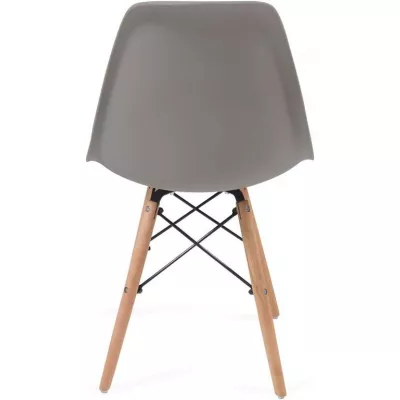 Sada stoličiek s plastovým sedadlom, 2 ks, sivé